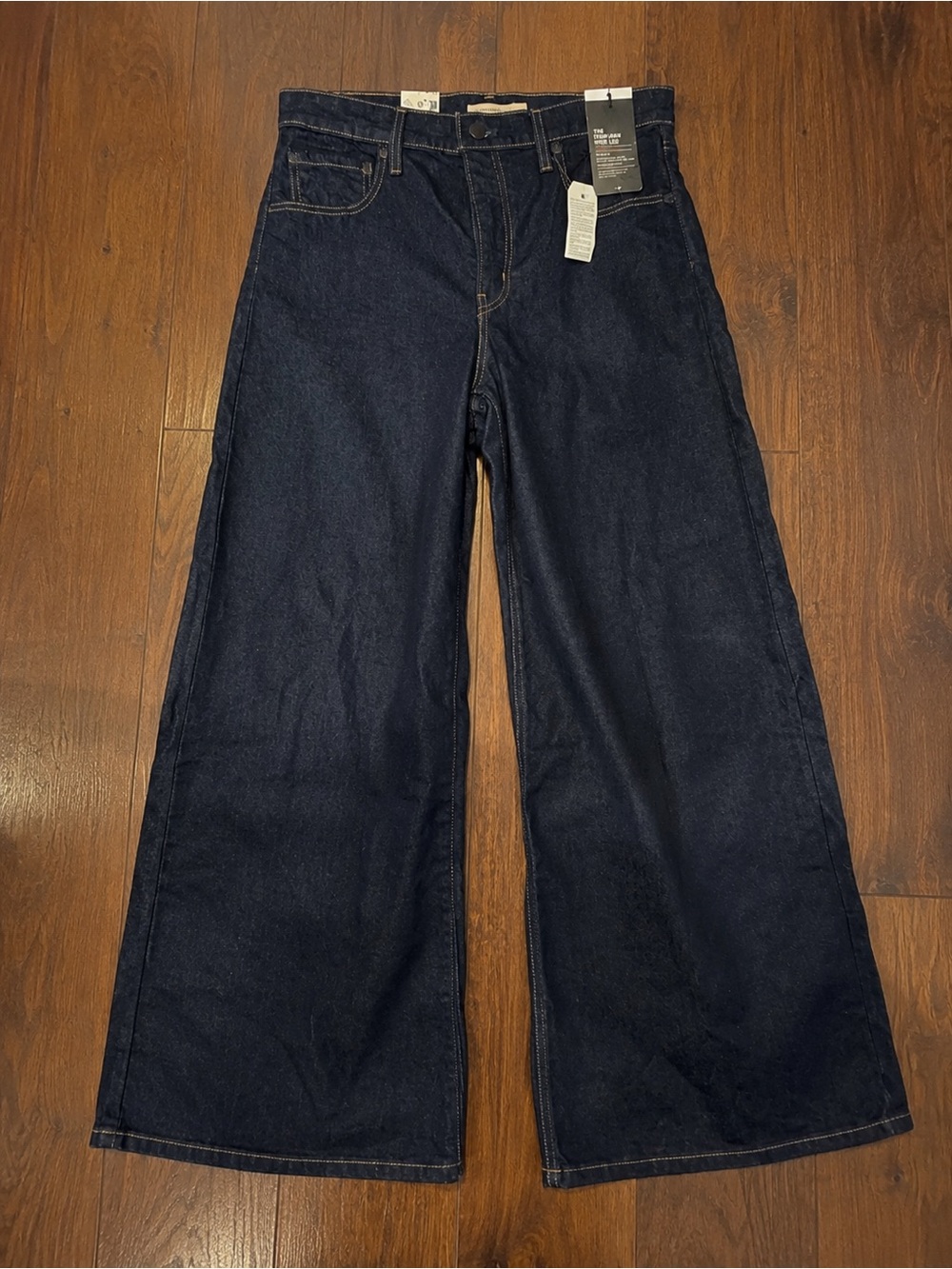 Levi's 728 High-rise Wide-leg Jeans in Retro Rinse Lb - Dark Wash Sz 31
